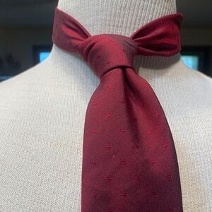 NWOT LILLY DACHÉ 60’s TRUE VINTAGE BURGUNDY SILK NECKTIE